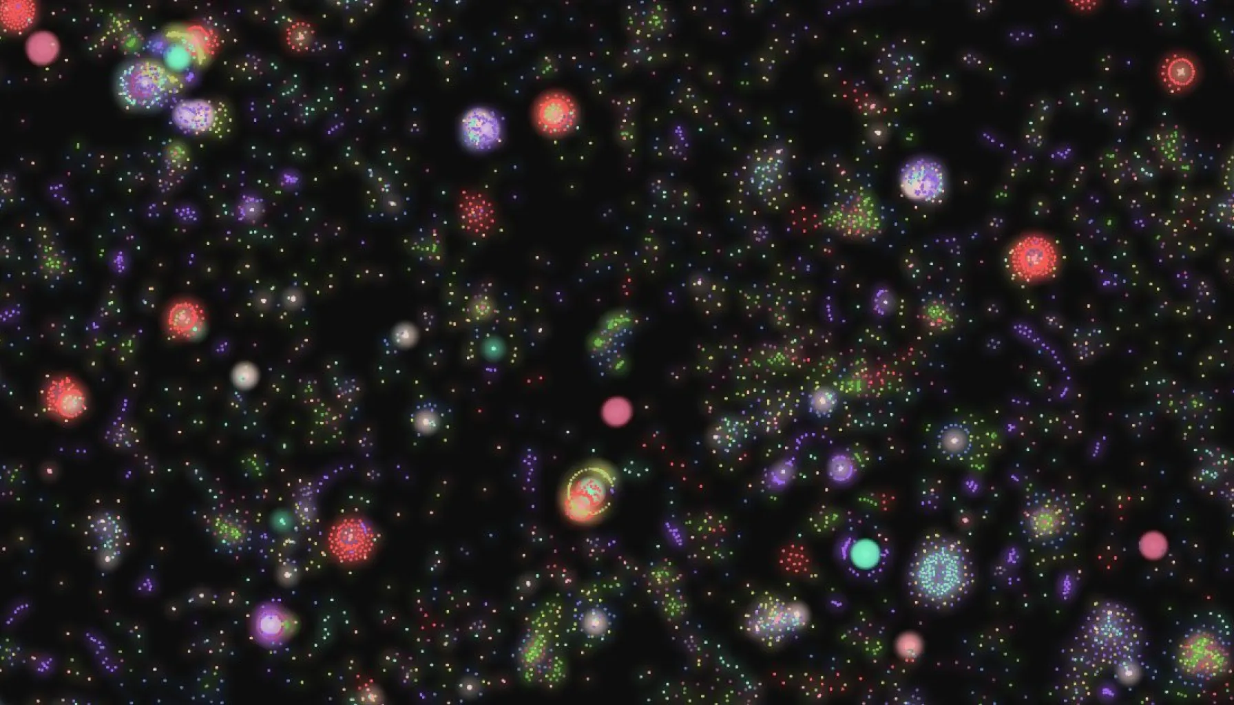 Millions of autonomous particles swirling on-screen