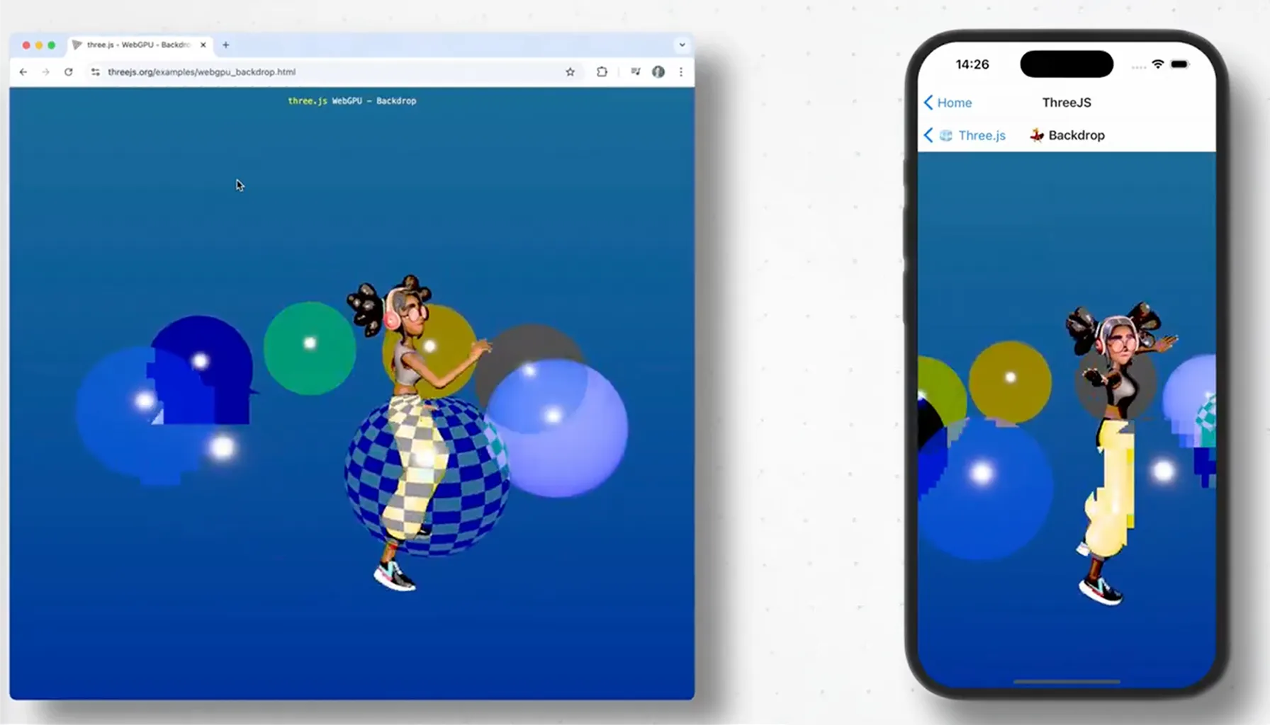 Graph editor animating shaders on a phone screen