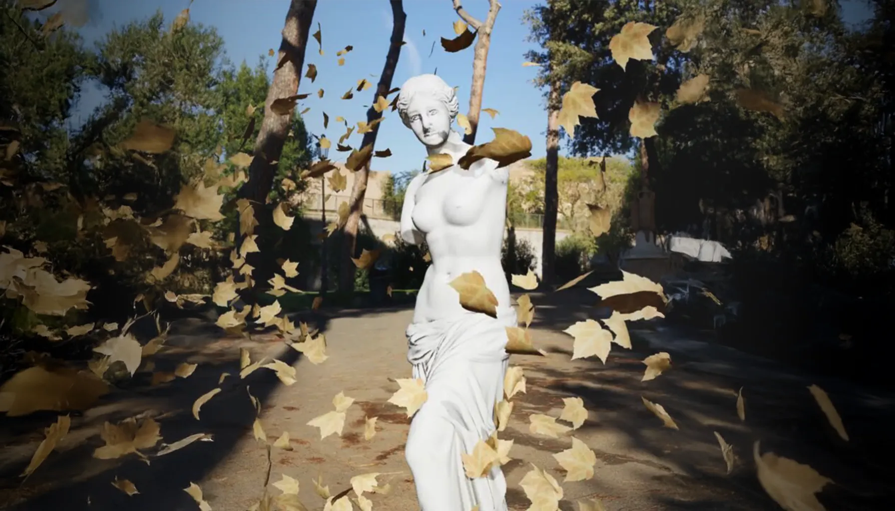 Minimal UI with flowing particle dynamics