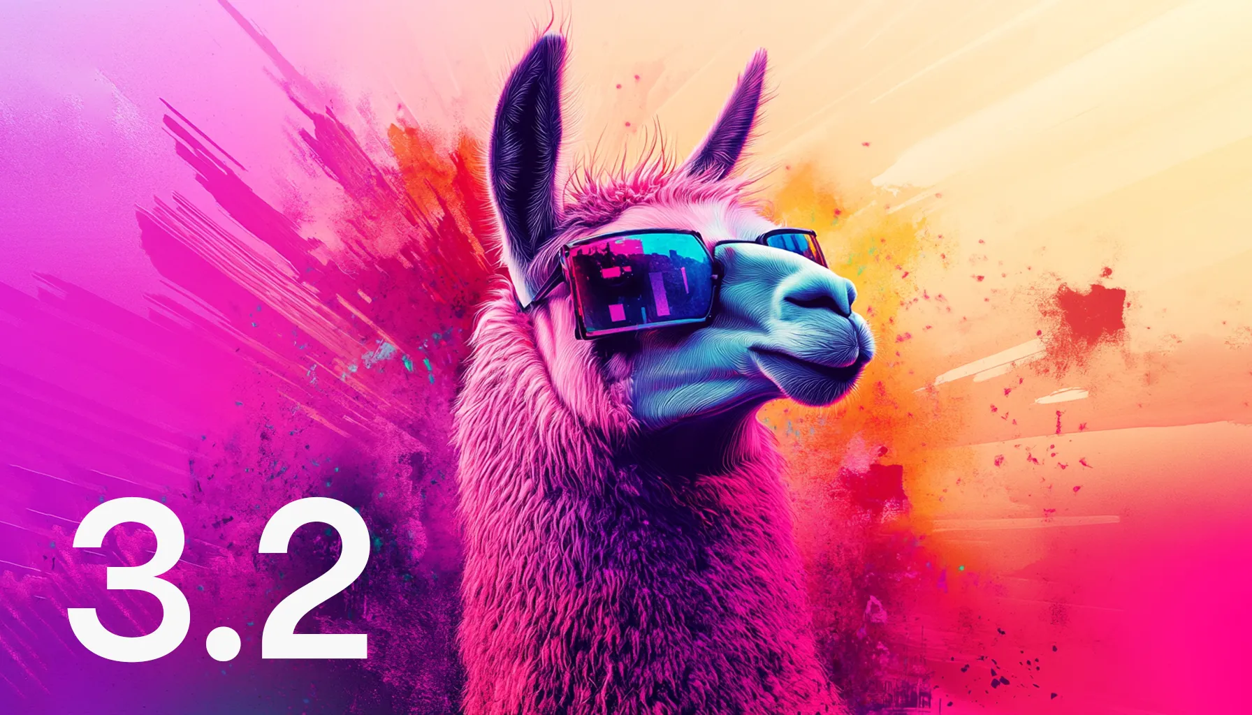 A cool llama wearing sunglasees to symbolize the Llama 3.2 AI model running in a browser